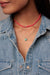 Gold & Turquoise Rondelle Hot Pink Opal Choker