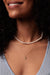 Gold & Diamond Rondelle Mother Of Pearl Heishi Choker