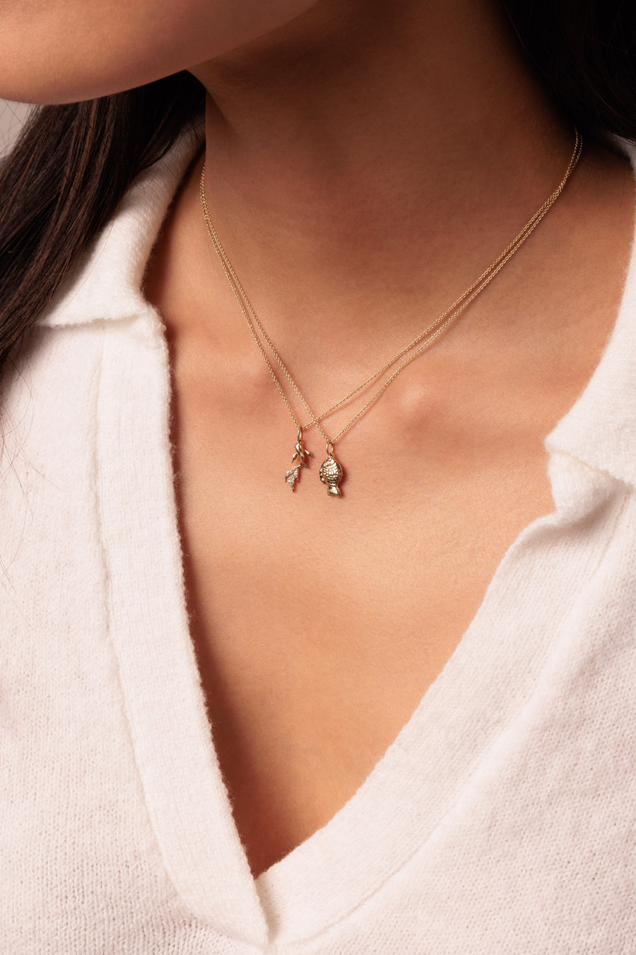 Gold & Diamond Koi Fish Charm - Sydney Evan Fine Jewelry