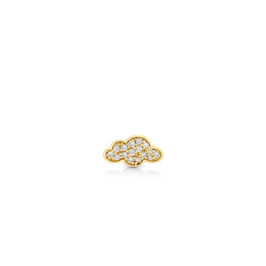 Gold & Diamond Cloud Stud - Sydney Evan Fine Jewelry