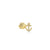 Gold & Diamond Anchor Shell Cluster Stud