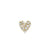 Gold & Diamond Cocktail Heart Stud