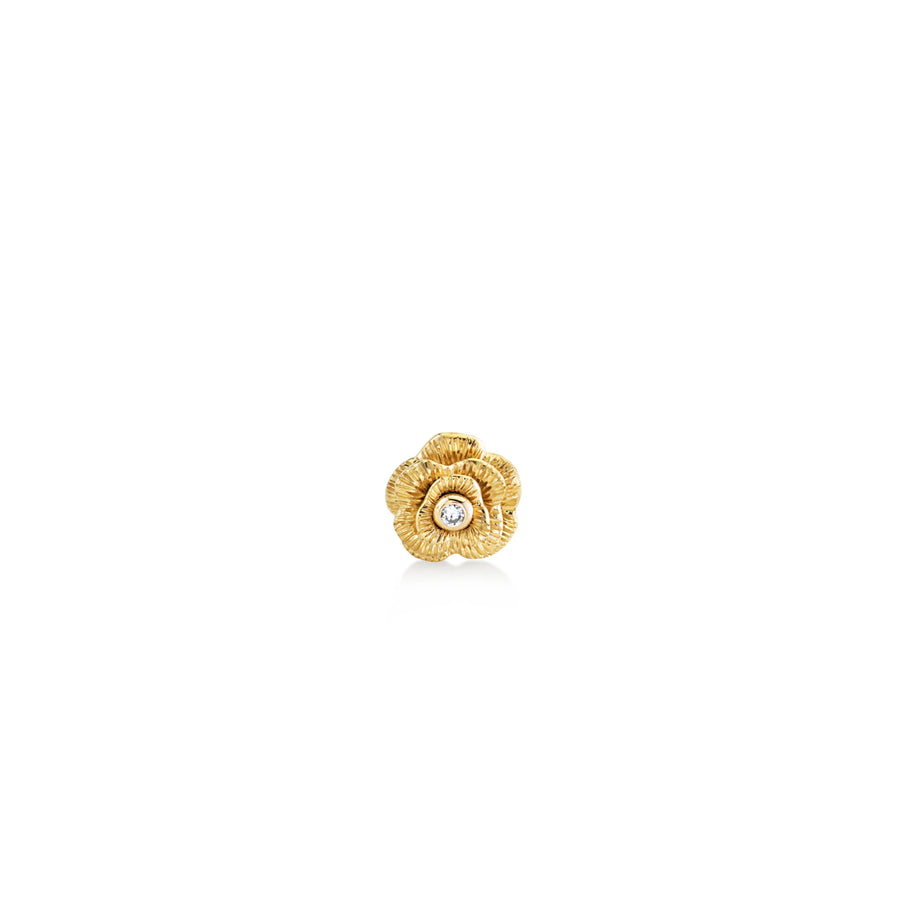 Gold & Diamond Tiny Rose Stud - Sydney Evan Fine Jewelry