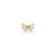 Gold & Diamond Double Bow Stud