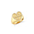 Gold & Diamond Heart Tricon Signet Ring
