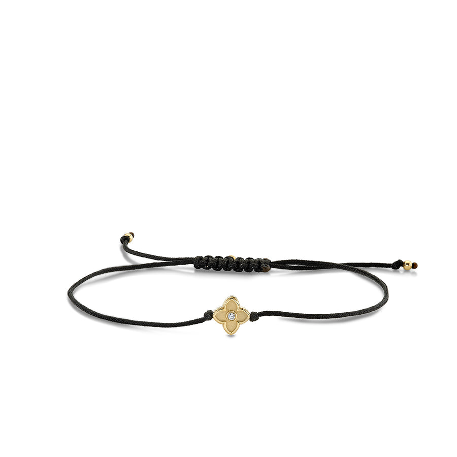 Gold & Diamond Moroccan Flower Cord Bracelet - Sydney Evan Fine Jewelry