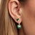 Gold & Diamond Butterfly Malachite Earrings