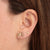 Gold & Diamond Tiny Clam Shell Stud