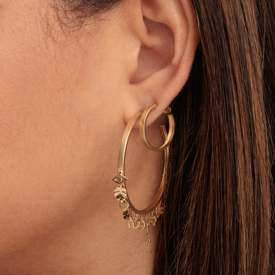 Pure Gold 20th Anniversary Icon Large Hoops - Sydney Evan Fine Jewelry