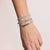 Gold & Diamond Fluted Evil Eye on Aqua