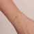 Pure Gold Tiny Bee Bead Cord Bracelet