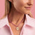 Gold & Diamond Wicked Glinda Wand Coin Pink Sapphire Necklace