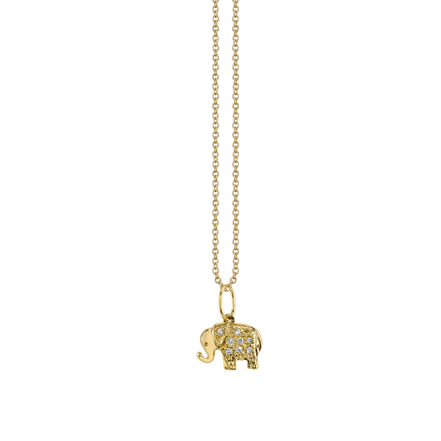 Gold & Diamond Mini Elephant Charm - Sydney Evan Fine Jewelry