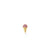 Gold & Pink Sapphire Small Ice Cream Cone Stud