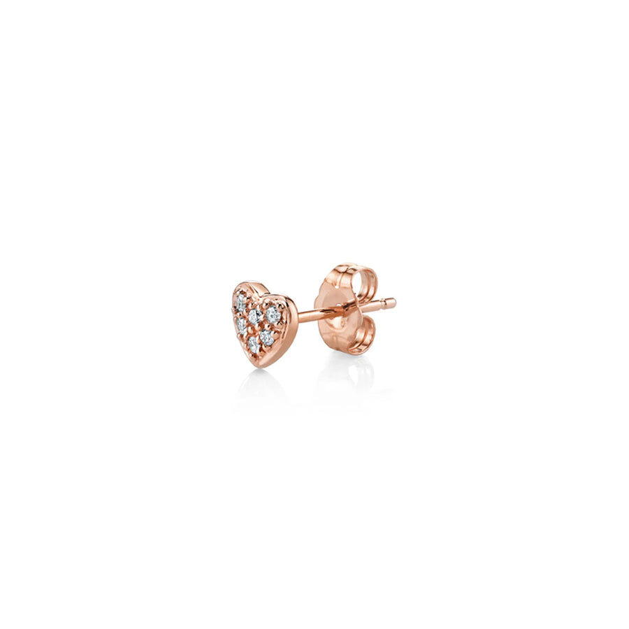 Gold & Diamond Mini Heart Stud - Sydney Evan Fine Jewelry