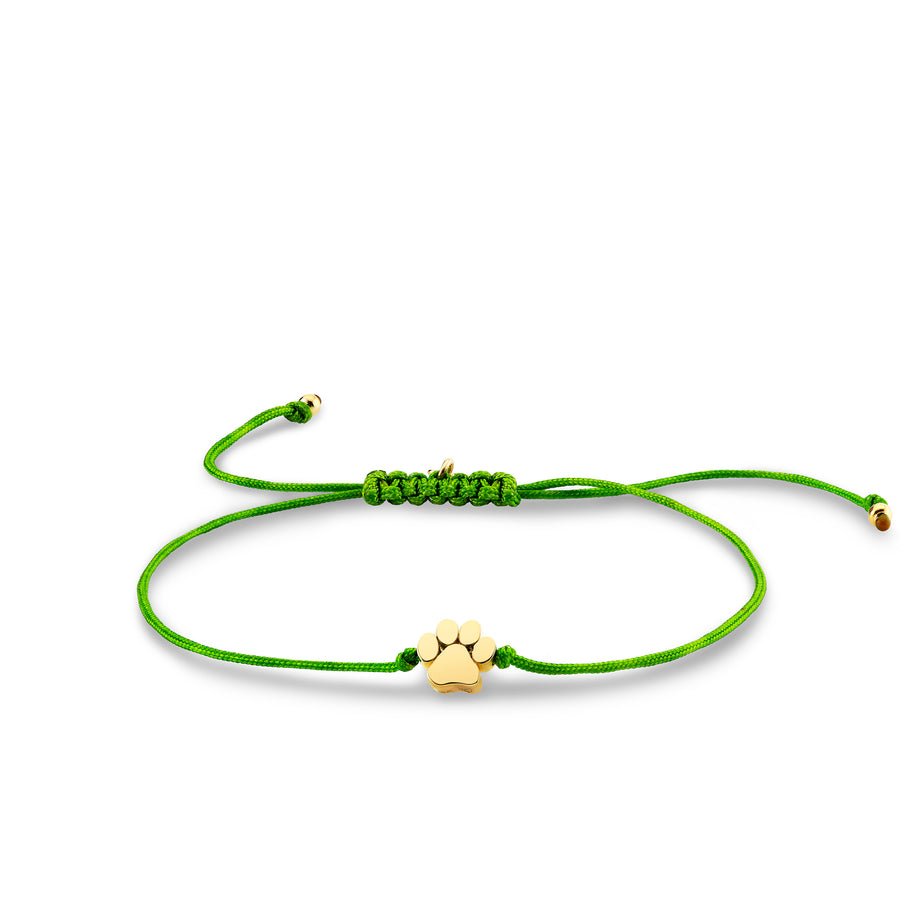 Pure Gold Paw Cord Bracelet - Sydney Evan Fine Jewelry