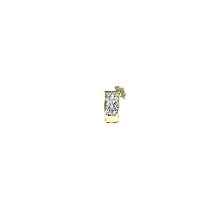 Gold & Diamond Tequila Shot Stud - Sydney Evan Fine Jewelry