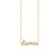 Gold & Diamond Small Custom Script Pisces Zodiac Necklace