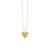 Gold & Diamond Fluted Pyramid Spike Heart Charm