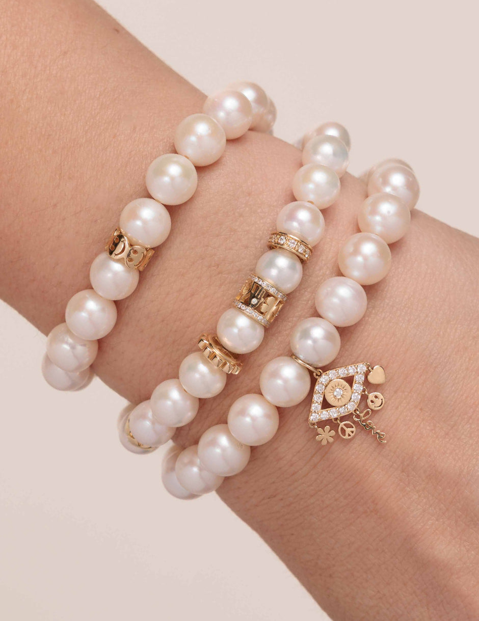 The Eternity Forever Pearl Bracelet in Gold – Love You More Designs