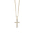 Men's Collection Gold & Diamond Bezel Cross Charm