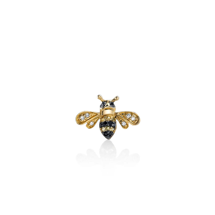 Gold & Diamond Mini Bee Stud - Sydney Evan Fine Jewelry