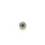 Gold & Diamond Turquoise Enamel Small Eye Stud