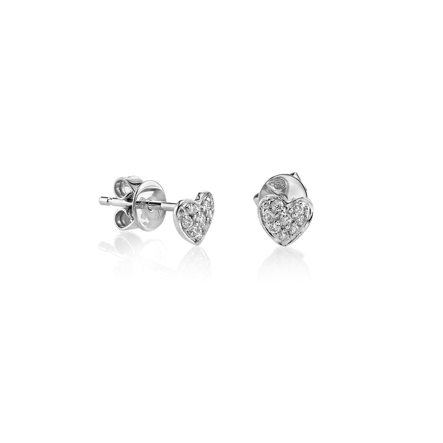 Gold & Diamond Tiny Heart Stud