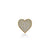 Gold & Diamond Large Heart Stud