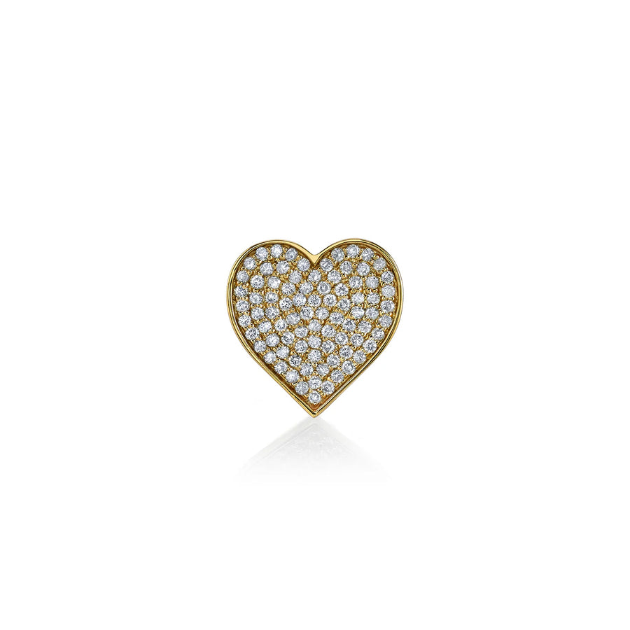 Gold & Diamond Large Heart Stud - Sydney Evan Fine Jewelry