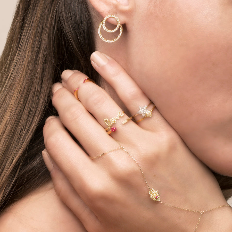Gold & Diamond Mini Heart Ring - Sydney Evan Fine Jewelry