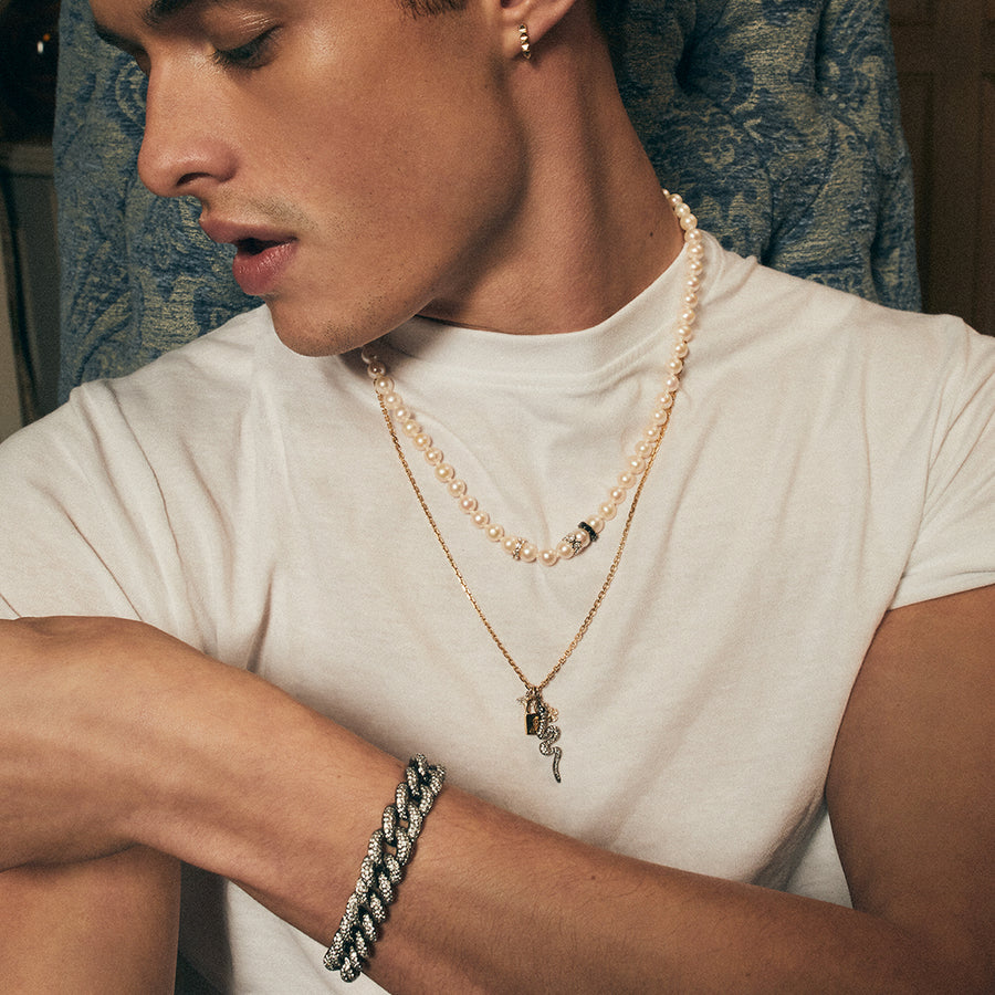 Men's Collection Gold & Diamond Multi-Charm Necklace - Sydney Evan Fine Jewelry