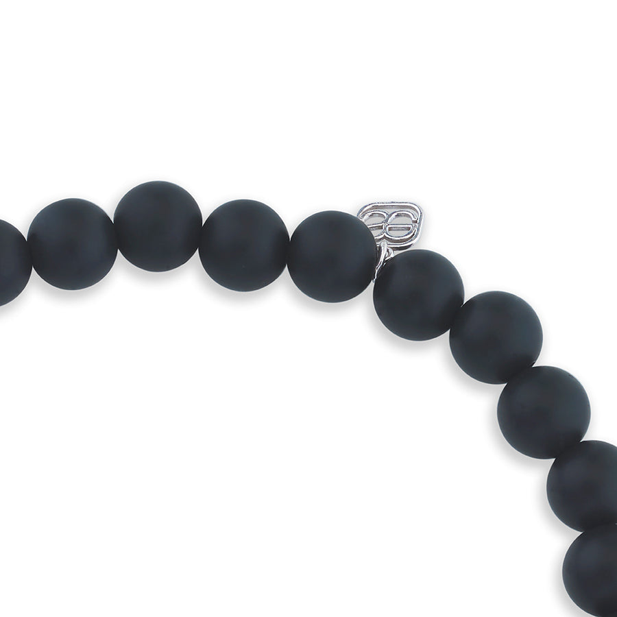Men's Collection Gold & Diamond Ball on Black Matte Onyx - Sydney Evan Fine Jewelry