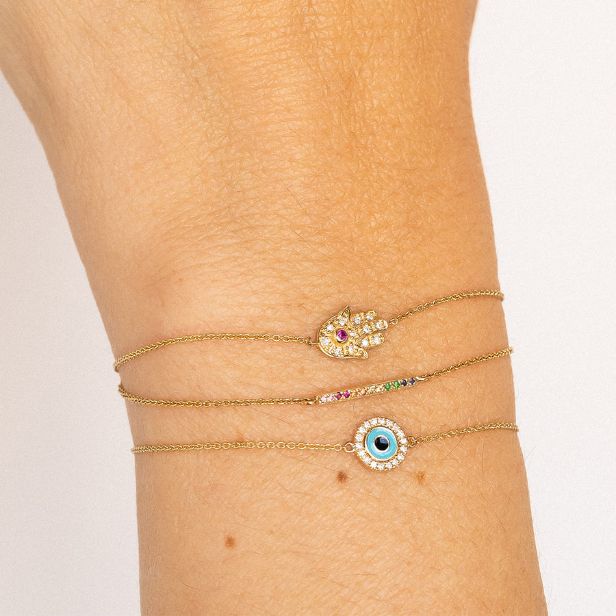 Evil Eye Hamsa Square Bracelet – Kika's Jewelry Boutique