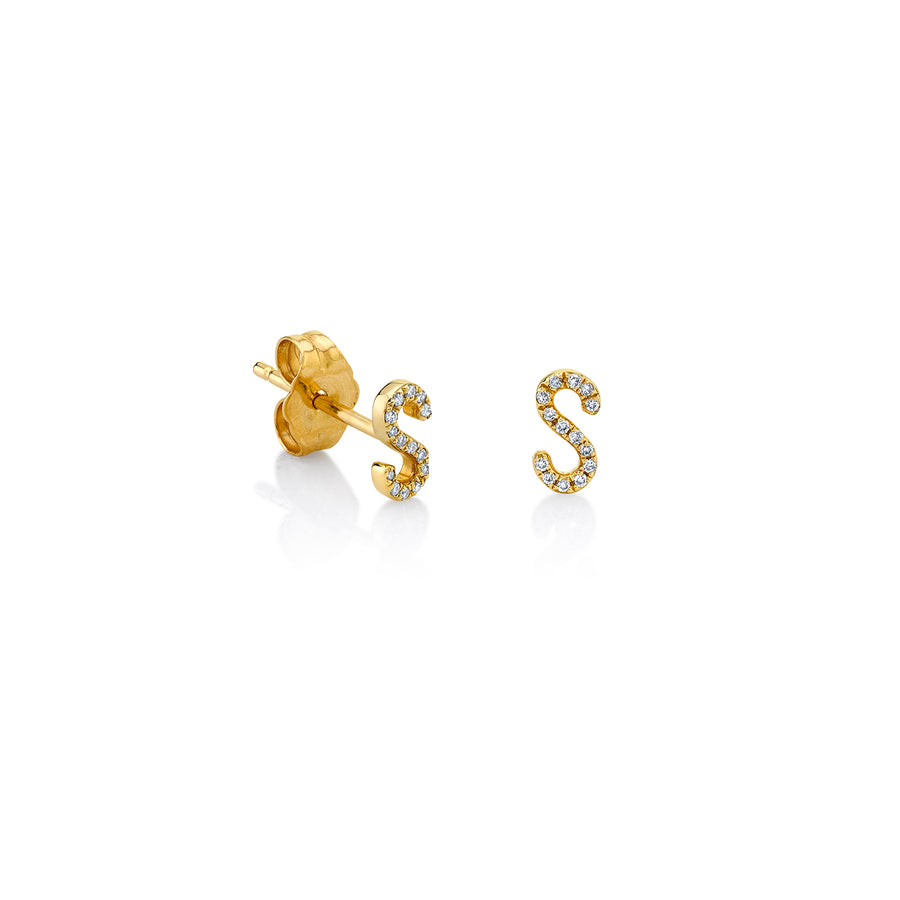 Buy Stud Earrings, 14K Solid Gold Letter Stud Earrings, Personalized  Earrings, Gold Stud Earrings, Women Stud Earrings, Valentine's Day Gift  Online in India - Etsy