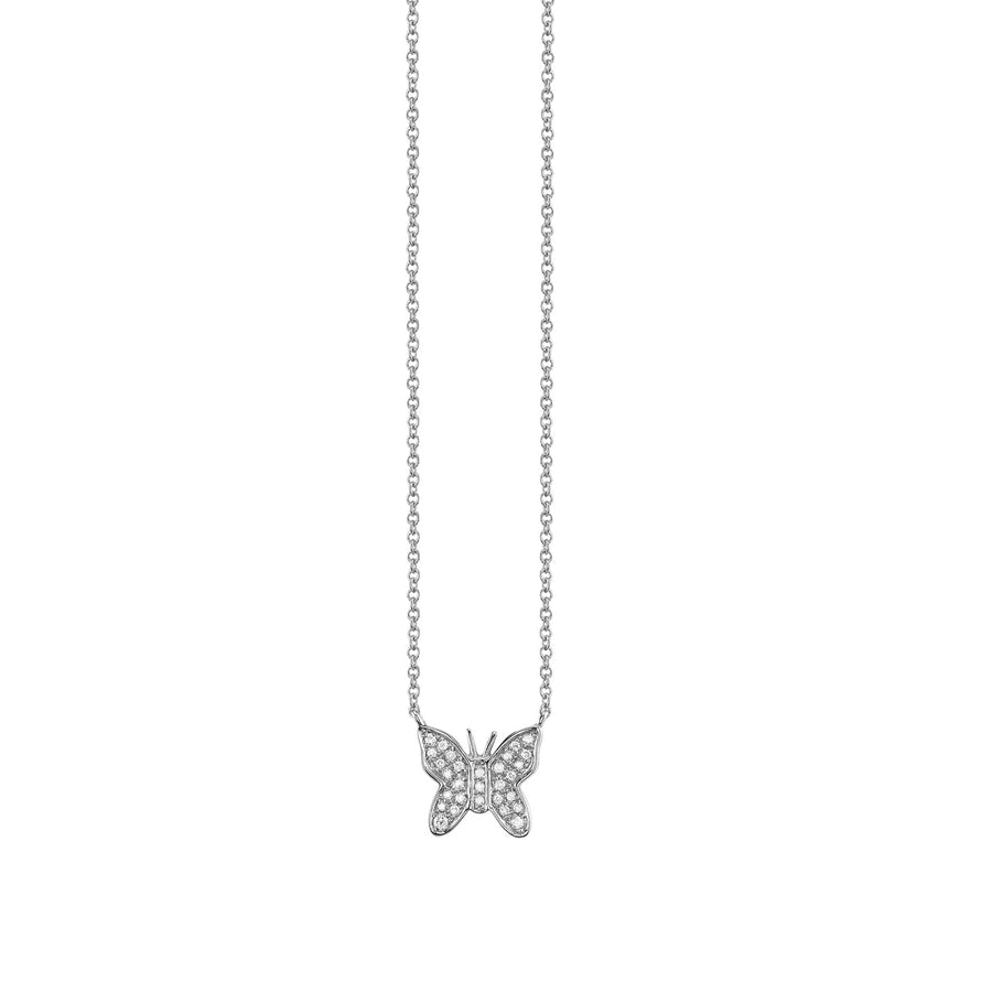 Gold & Diamond Mini Butterfly Necklace - Sydney Evan Fine Jewelry