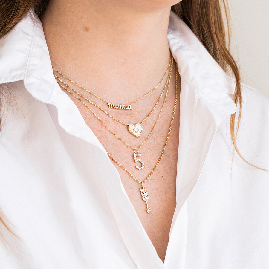 Gold & Diamond Mama Necklace - Sydney Evan Fine Jewelry