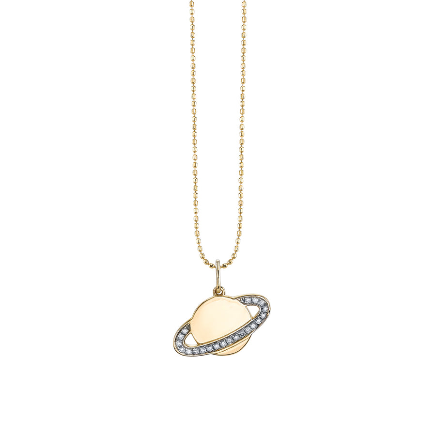 Gold & Diamond Saturn Charm - Sydney Evan Fine Jewelry