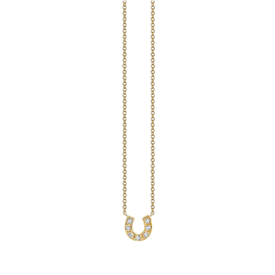 Gold & Diamond Small Horseshoe Necklace - Sydney Evan Fine Jewelry