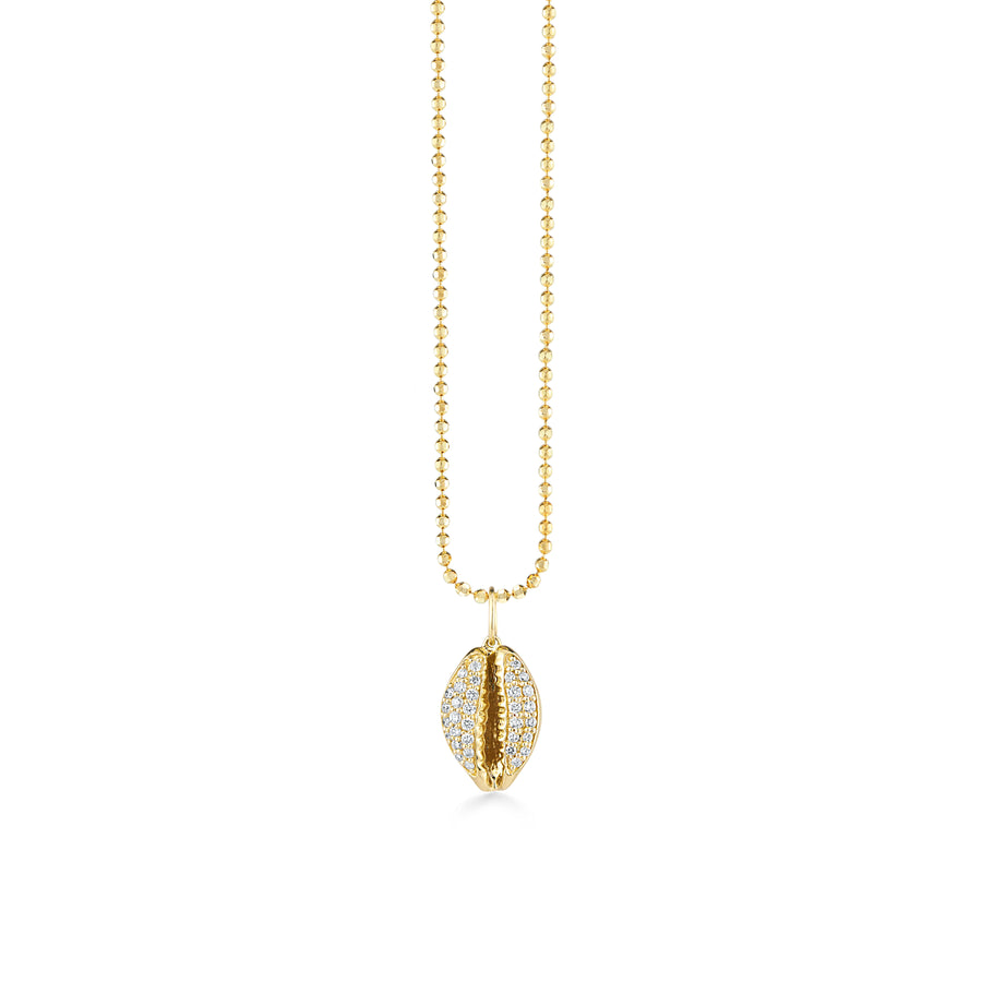 Gold & Diamond Cowrie Shell Charm - Sydney Evan Fine Jewelry