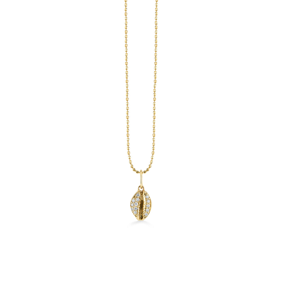 Gold & Diamond Small Cowrie Shell Charm - Sydney Evan Fine Jewelry