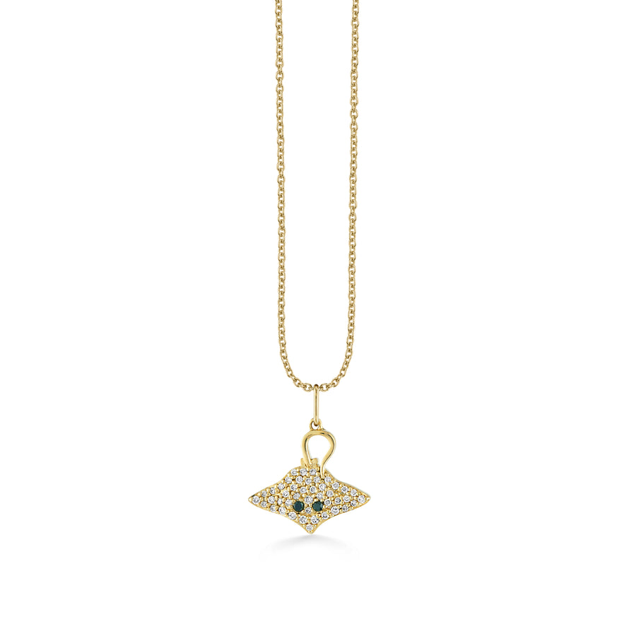 Gold & Diamond Stingray Charm - Sydney Evan Fine Jewelry