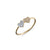 Two-Tone Gold & Diamond Double Heart Ring