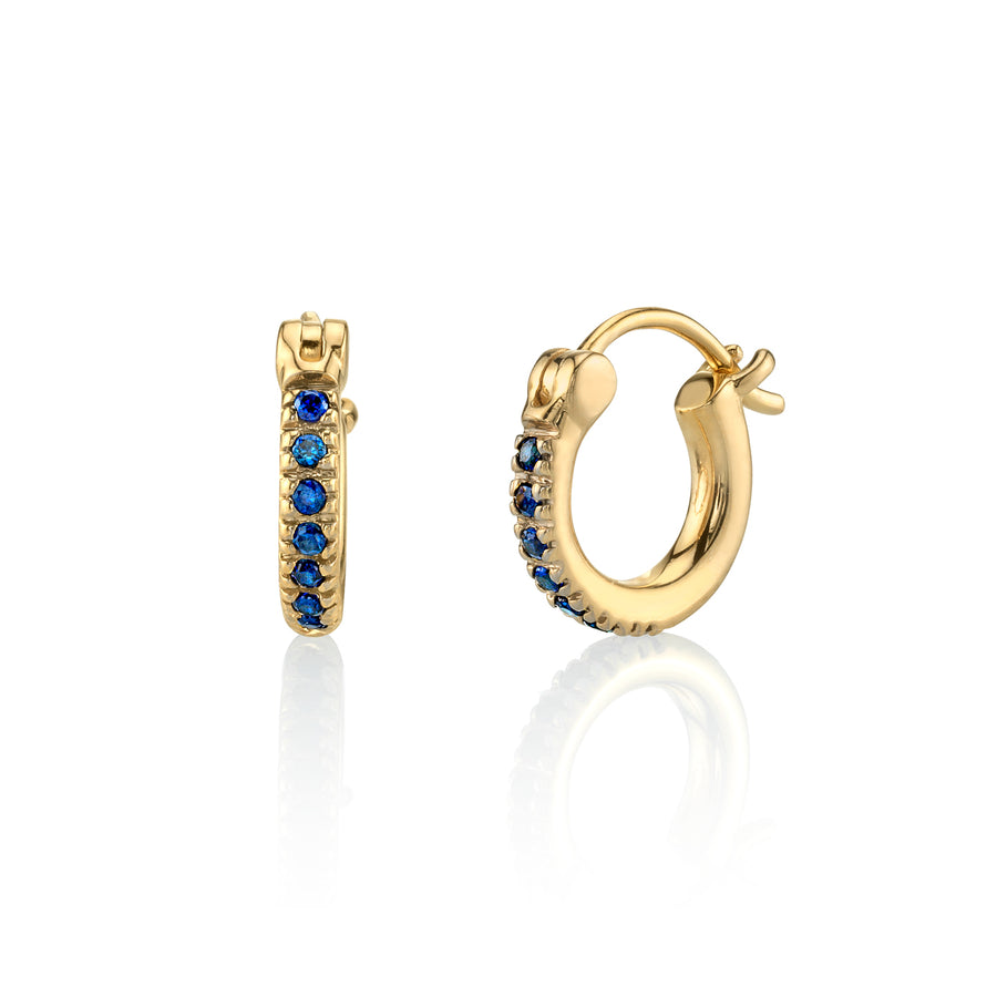 Gold & Gemstone Mini Huggie Hoops - Sydney Evan Fine Jewelry