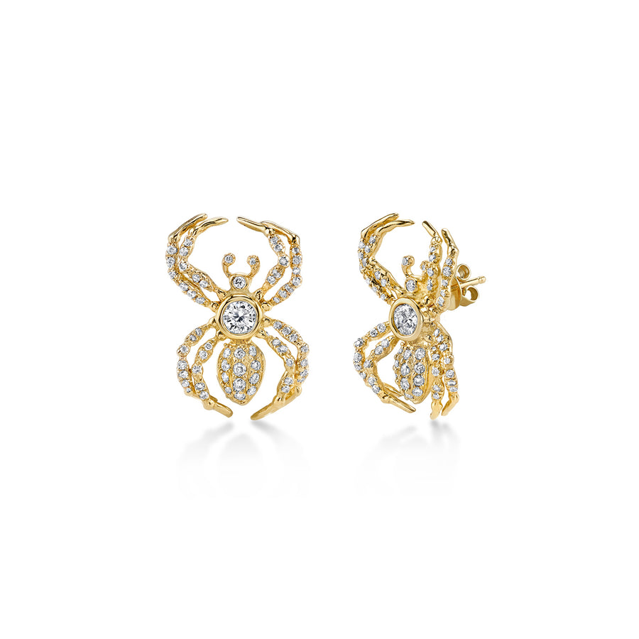 Gold & Diamond Large Spider Studs - Sydney Evan Fine Jewelry
