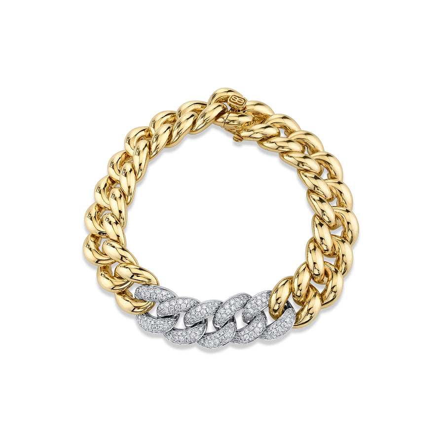 Gold & Diamond Large Link Bracelet - Sydney Evan Fine Jewelry