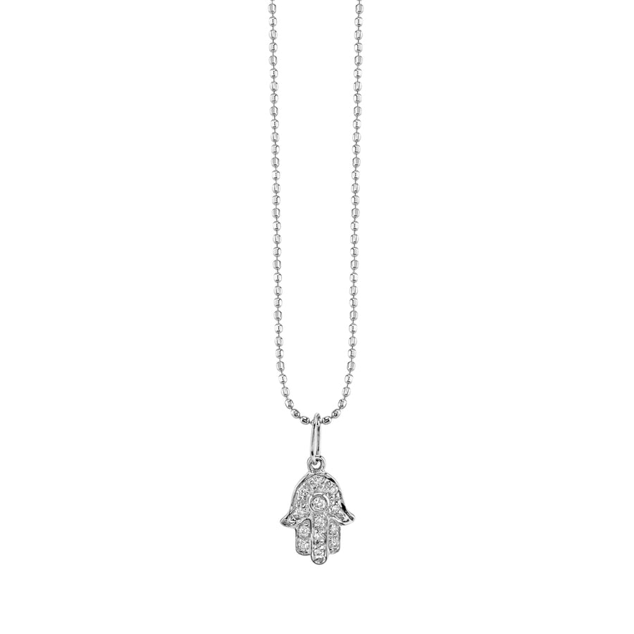 Gold & Diamond Mini Hamsa Charm - Sydney Evan Fine Jewelry