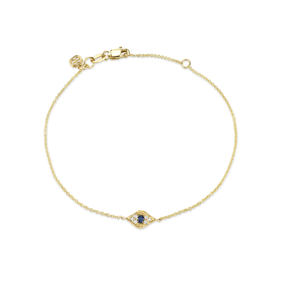 Gold & Diamond Evil Eye Bracelet - Sydney Evan Fine Jewelry