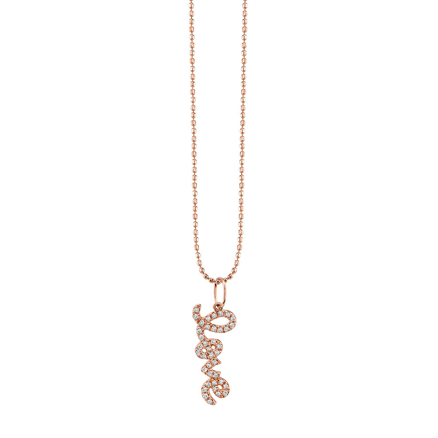 Gold & Diamond Love Charm Necklace - Sydney Evan Fine Jewelry