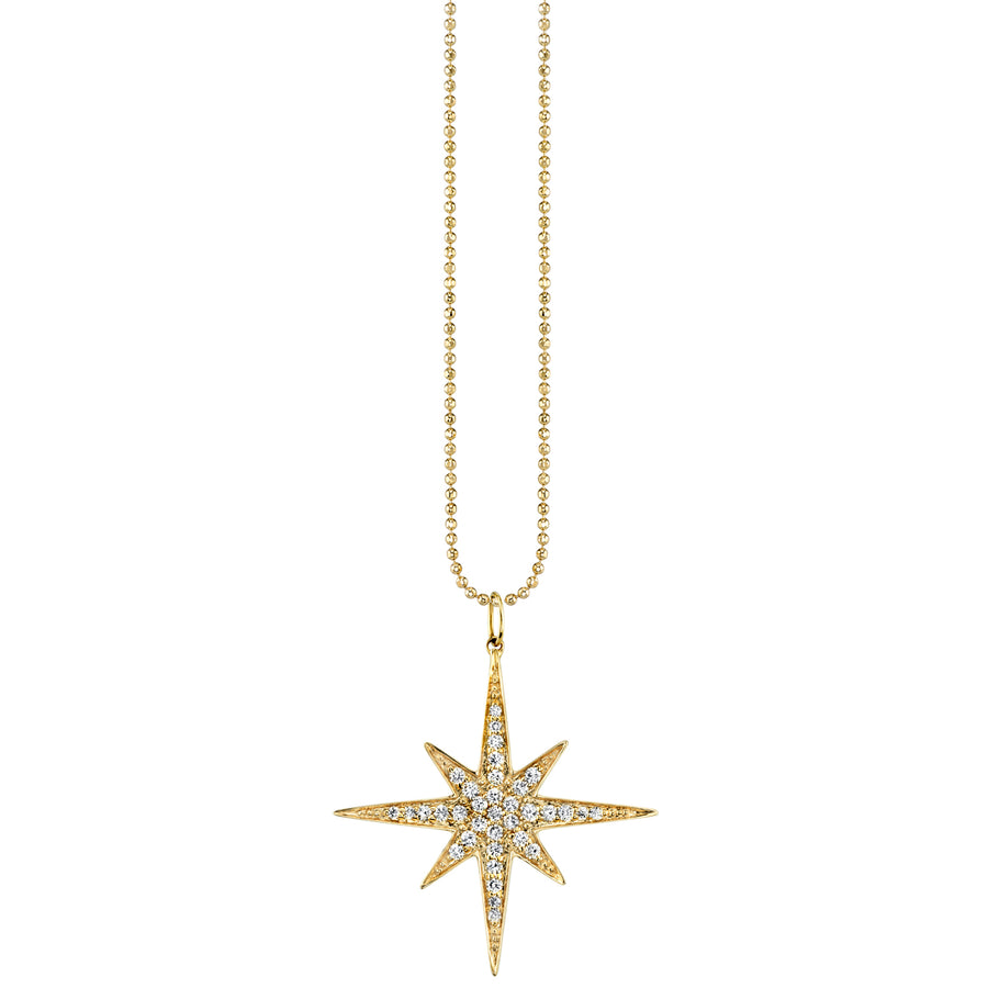 Gold & Diamond Large Starburst Charm - Sydney Evan Fine Jewelry